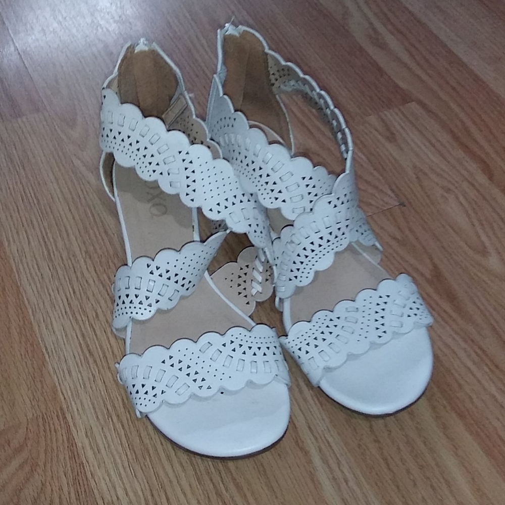 White sandals